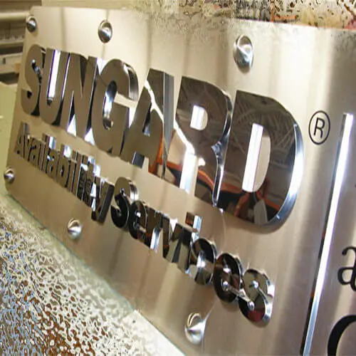 Fabricated Metal Letters polished finish los angeles